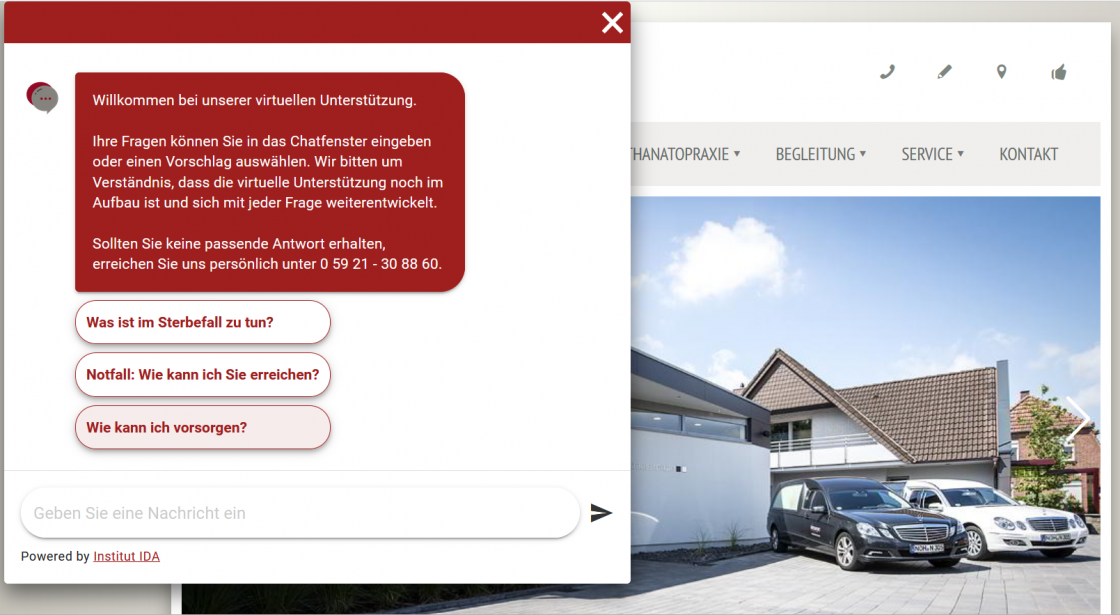 Chatbot für Bestatter